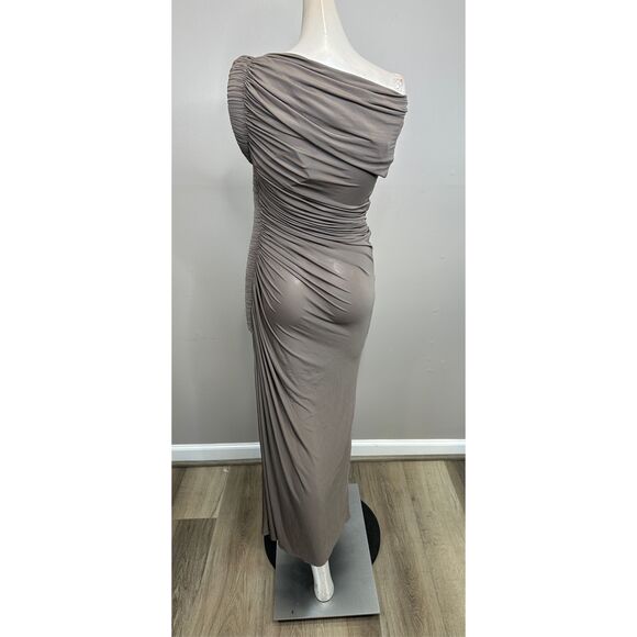 ALAIA Asymmetric Ruched Off-Shoulder Midi Dress FR36/US4 $3,750 - Picture 9 of 11